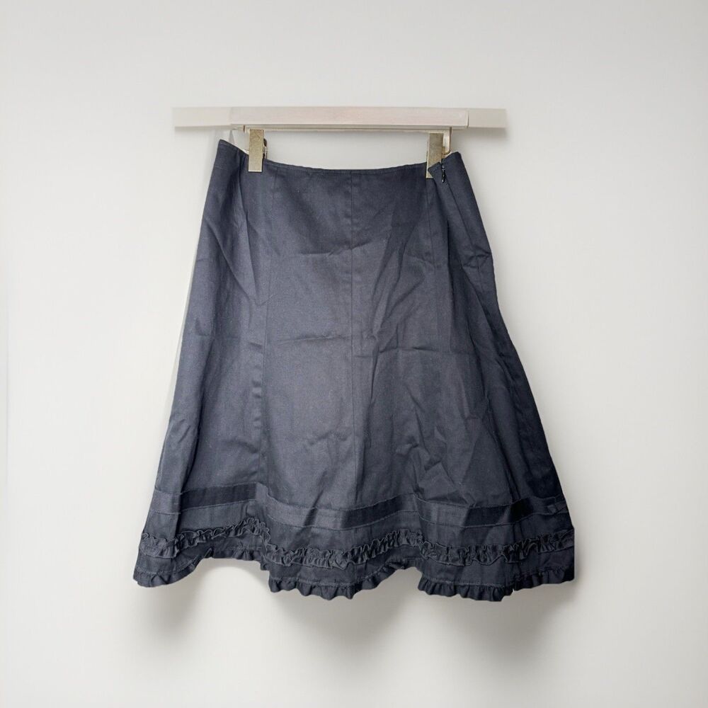 New Cynthia STEFFE Skirt Size 14 A Line Skirt Black